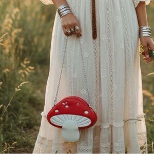 Red and White Mushroom-Shaped Handbag